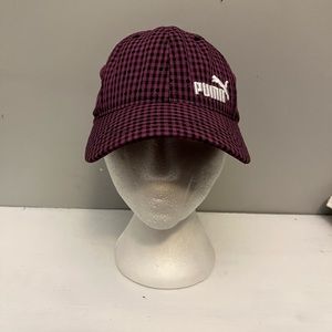 Puma hat purple checkered